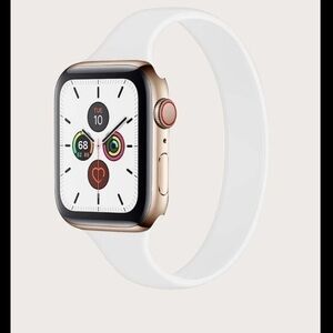 NEW simple white Apple Watch silicone band